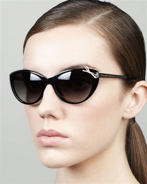Lyst Kate Spade New York Livia Bow Cat Eye Sunglasses In Black