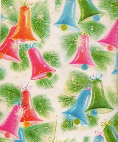 Vintage Xmas Bells Vintage Christmas Wrapping Paper Christmas Paper