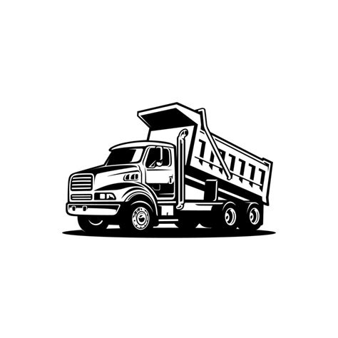 Dump Truck Trucking Premium Logo Vector Monochrome 5231334 Vector