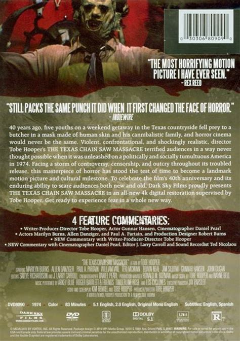 texas chainsaw massacre 40th anniversary dvd 1974 dvd empire