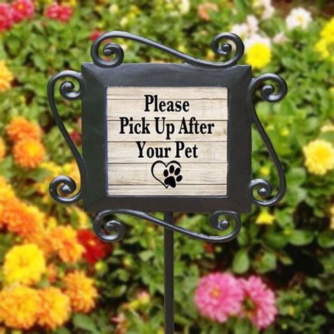 Please Clean Up After Your Dog Yard Sign With Attached Yard Etsy