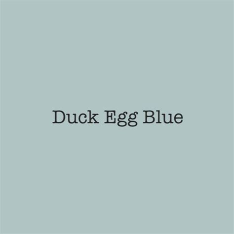 Duck Egg Colour Chart