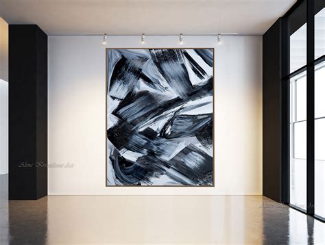 Modern Black And Gray Painting Print Abstract Black Grey Art Etsy