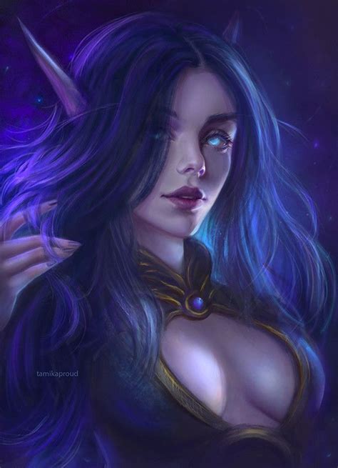Artstation Void Elf Tatiana Hordiienko Warcraft Art Elf Art Elves Fantasy