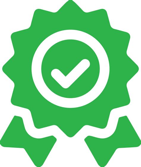 Green Badge Correct Mark Icon Green Approved Icon Certified Medal