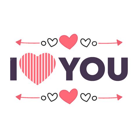 I Love You Typography Vector Design Template Png Typography Love
