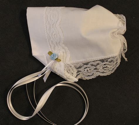 Baby Hankie Bonnet Wedding Handkerchief With Floral Scallop Lace Etsy