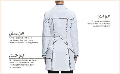 Dr5 Dr James Lab Coat For Women Tailored Fit Feminine Design White