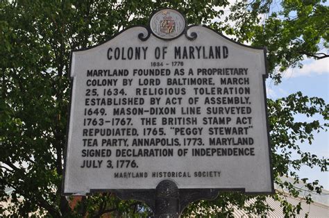Colony Of Maryland Historical Marker Triborough Flickr