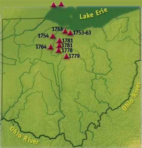 Wyandot Tribe Map Ohio North American Indians Delaware