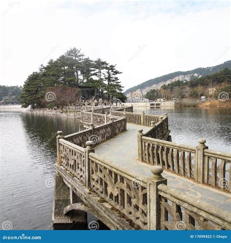 Zigzag Bridge Stock Photo Image Of Scenic Pine Landscape 17099422