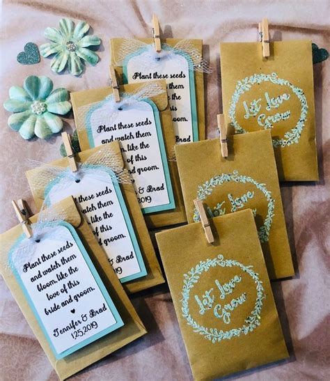 Wedding And Shower Favor Seed Packets Let Love Grow Wildflower Or