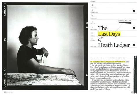 The Last Days Of Heath Ledger Esquire April 2008