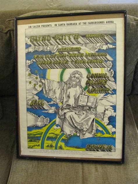 eric clapton and blind faith poster aug 1969 jim salzer presents in santa barbara ebay eric