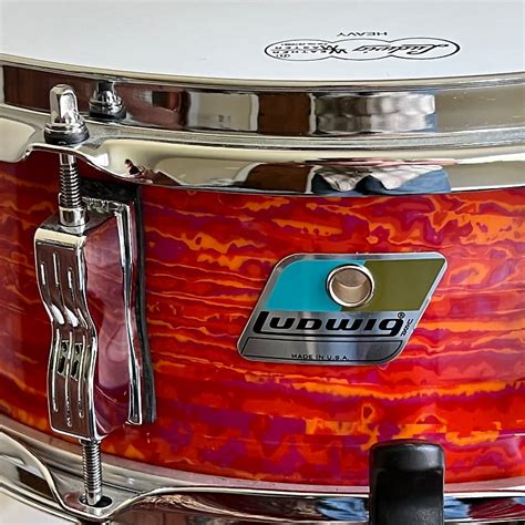 Ludwig Legacy Maple 5x14 Mod Orange Blueolive Snare Drum Reverb