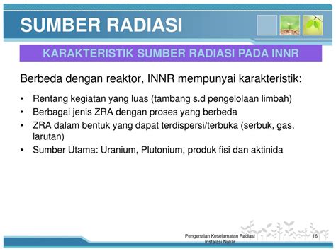 Ppt Pengenalan Keselamatan Radiasi Bidang Instalasi Nuklir Powerpoint