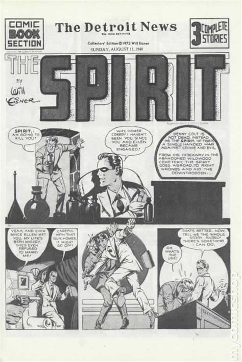 Spirit Weekly Newspaper Comic 1972 Collectors Edition Reprints Comic