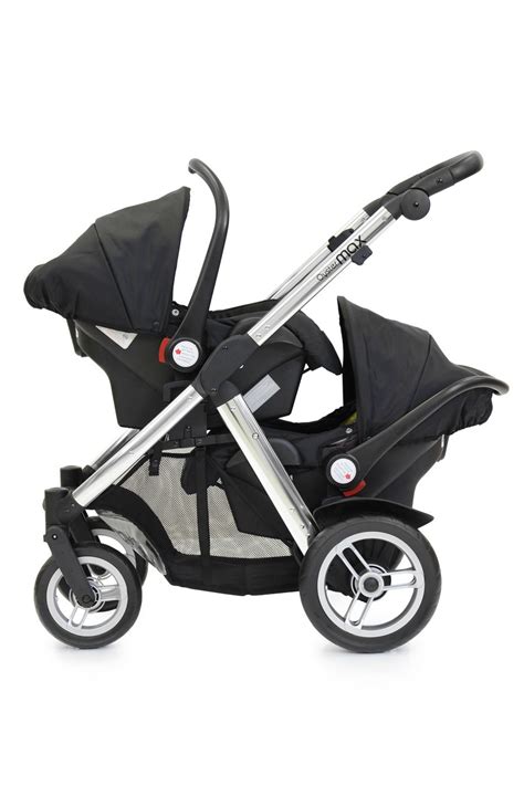 Oyster Max Tandem Stroller With Double Car Seats In Black