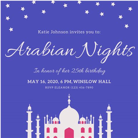 Customize 626 Arabian Nights Invitation Templates Online Canva