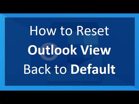 How To Reset Outlook Settings