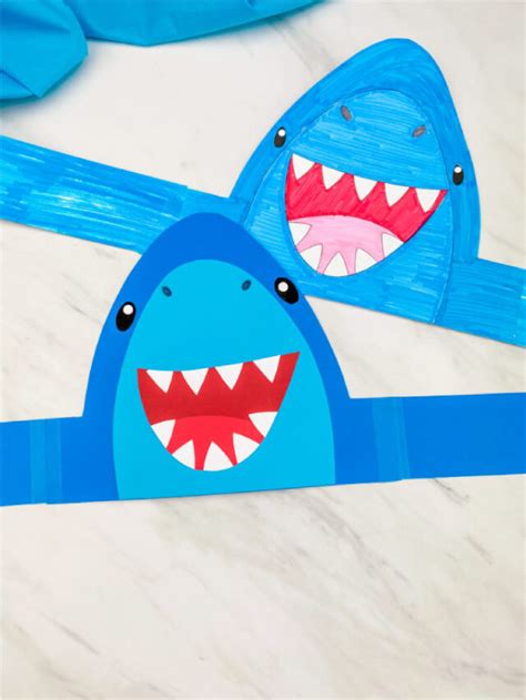 Shark Headband Craft For Kids Free Template Story Simple Everyday Mom