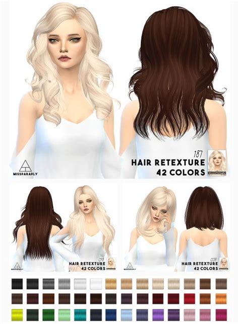 Miss Paraply Hair Retextures Mixed Bag Of Alpha Hair • Sims 4