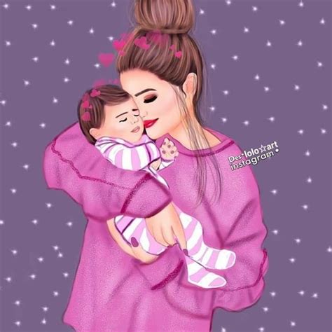 Mother And Daughter Drawing Mother Art Mother And Child Cartoon Girl