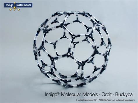 Buckyball C60 Molecular Model Kit 60 Atoms Indigo
