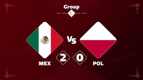Premium Vector | Qatar 2022 competition mexico vs poland match