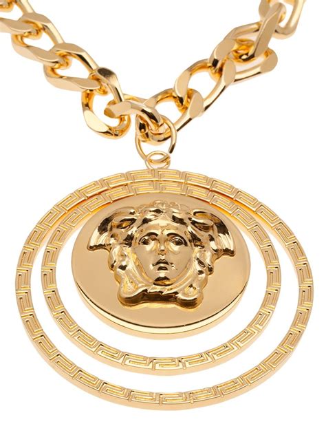 Versace Medusa Coin Necklace Accessories Jewelry Outfit Casual