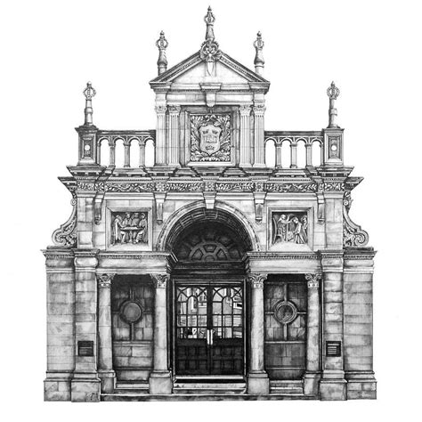 Pencil Drawing Photorealistic Architectural Drawing Of Famous European