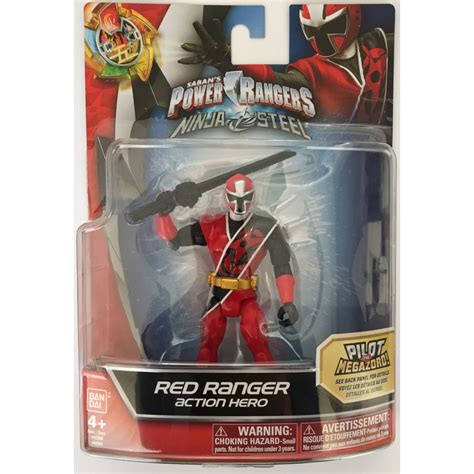 Bandai Power Rangers Ninja Steel Action Figure Red Ranger Action Hero