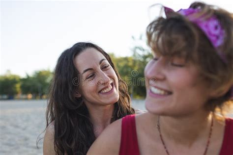 lesbian couple on the beach stock image image of nature cute 261570953