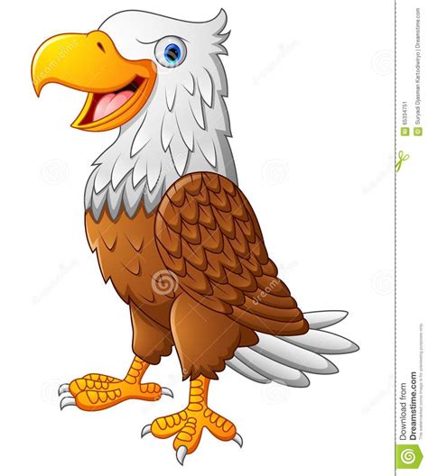Cute Eagle Cartoon Stock Vector Image 65334751