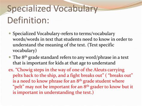 Specialized Vocabulary Braineds
