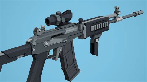 3d Galil Tactical Low Poly Mobile Ready Model Turbosquid 2041215