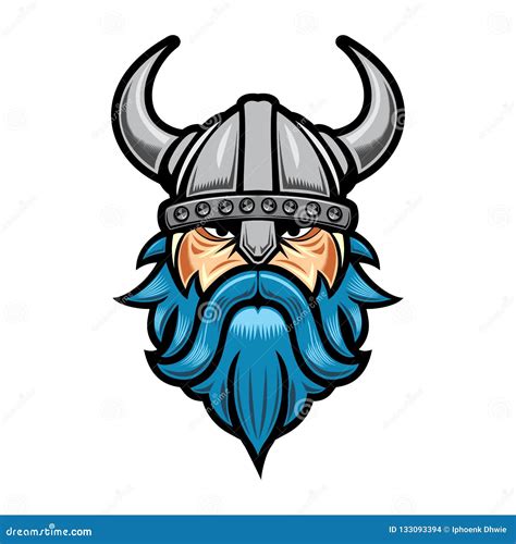 Viking Logo Vector Front Side View Mascot Illustration Cartoondealer