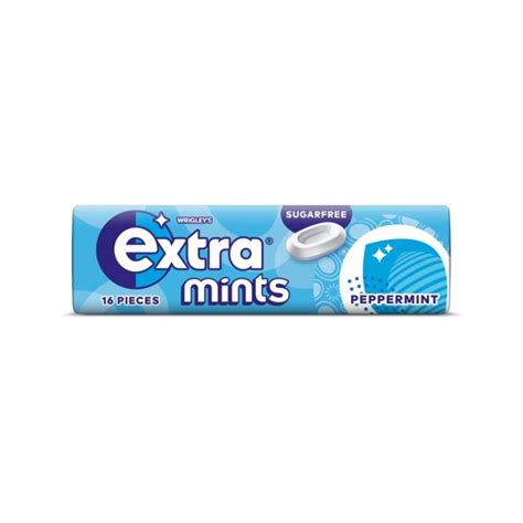 Wrigleys Extra Peppermint Sugarfree Roll Pack Mints 28g 24 Pack
