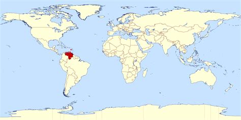 Large Location Map Of Venezuela In The World Maps Of
