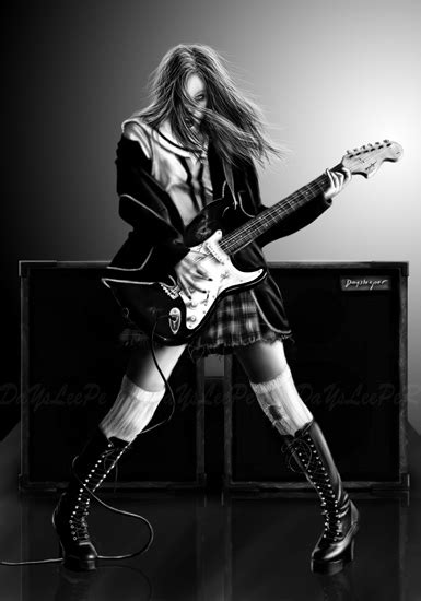 Cool And Stylish Profile Pictures For Facebook For Girls With Guitar