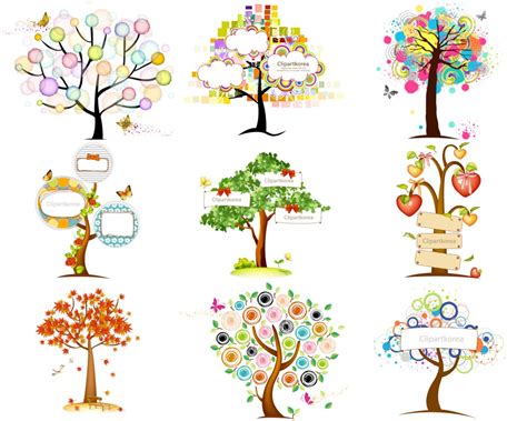 Stylized Vector Trees Free Stock Vector Art And Illustrations Eps Ai Svg Cdr Psd