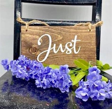 Just Married Wood Signs Wedding Chair Signs Rustic Wedding Etsy