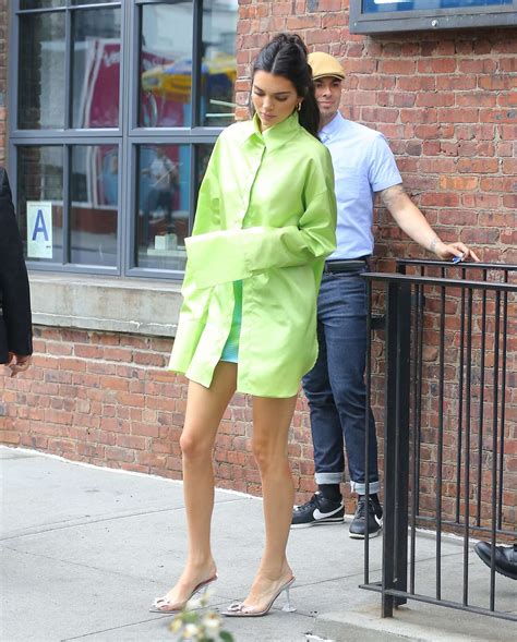 Kendall Jenner In Green Shirt And Mini Skirt 17 Gotceleb
