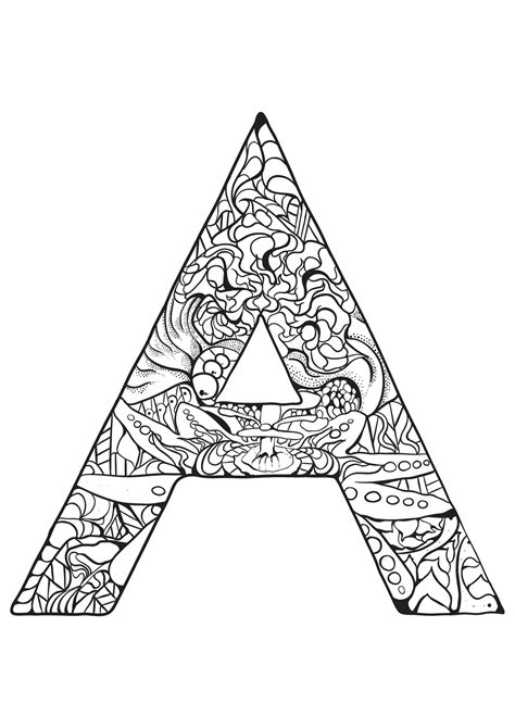 Alphabet Coloring Pages A