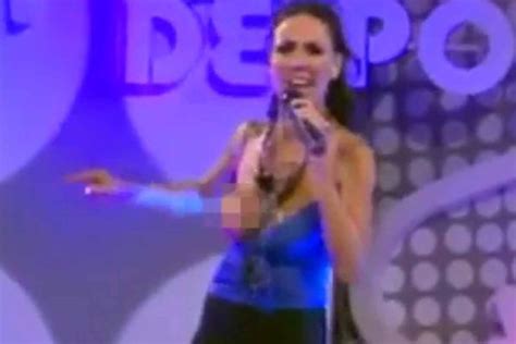 Pop Star Left Red Faced When Her Breast Pops Out During Live TV Performance Mirror Online