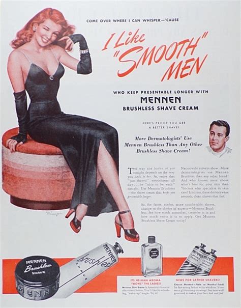 1946 Mennen Shave Cream Ad ~ Norman Mingo Pinup Art Vintage Health And Beauty Ads