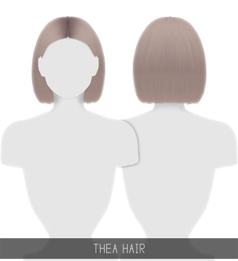 Simpliciaty Thea Hair Sims 4 Hairs