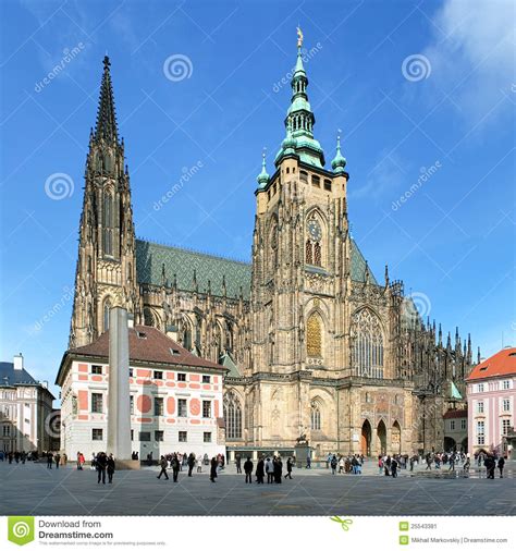 St Vitus Cathedral In Hradcany Is The Most Famous Church In Prague