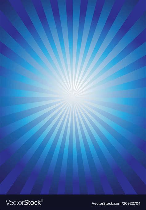 Shining Blue Sun Ray Background Royalty Free Vector Image