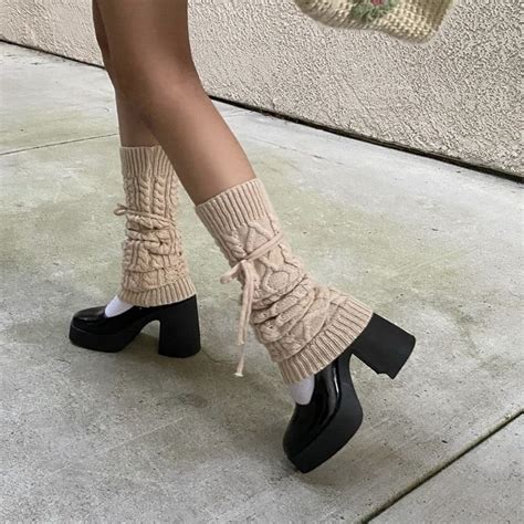 Heels With Leg Warmers Fashion Shoes Fashion Cute Shoes